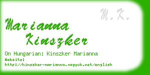 marianna kinszker business card